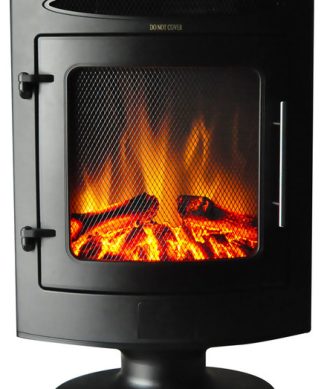 1500W Freestanding Electric Fireplace With Log Display