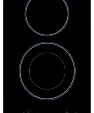 12" Built-In Electric Cooktop, 2 Elements, 240V, Black Ceramic