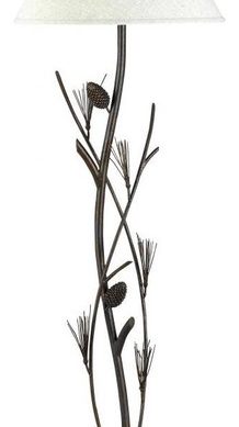 150W 3 Way Pine Twig Iron Floor Lamp