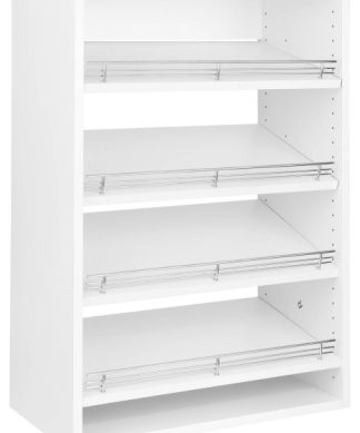 Vista Collection Slanted Shoe Shelf Short Tower Closet Organizer Unit 19.5" Wide