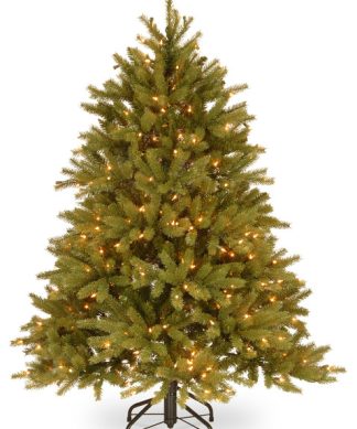 4-1/2' Feel Real Jersey Fraser Fir Tree With 350 Clear Lights