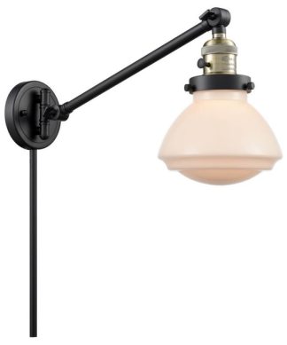 1-Light 8.75" Swing Arm Black Antique Brass - Bulb Included