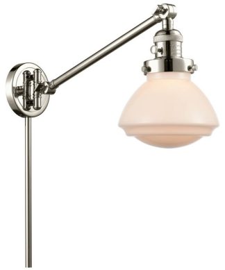 1-Light 8.75" Swing Arm Polished Nickel - Bulb Included