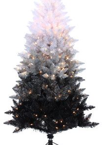 5Ft. Vintage Black Ombre Spruce With 250 clear lights