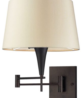 1-Light Aged Bronze Wall Light