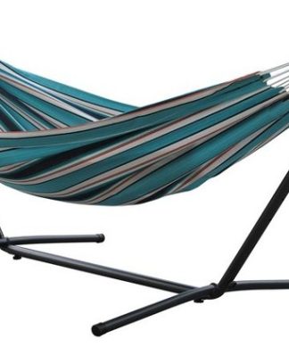 Vivere's Combo, Sunbrella Token Surfside Hammock with Stand, 9'
