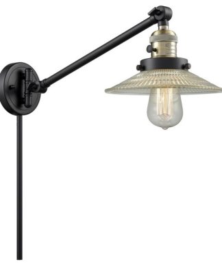 1-Light 8.5" Swing Arm Black Antique Brass - Bulb Included