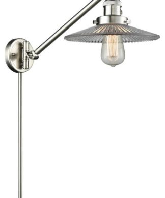 1-Light 8.5" Swing Arm Brushed Satin Nickel - Bulb Included