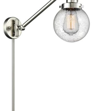 1-Light 6" Swing Arm Brushed Satin Nickel - Bulb Included