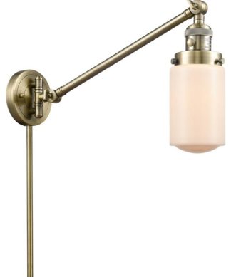 1-Light 4.5" Swing Arm Antique Brass - Bulb Included