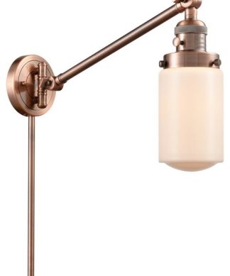 1-Light 4.5" Swing Arm Antique Copper - Bulb Included