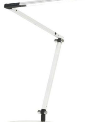 Z-Bar Mini Desk Lamp, White Wall Mount, Warm Light, LED, White, 12.75"H
