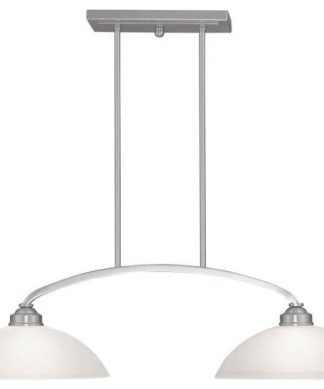 2-Light Brushed Nickel Billiard/Island