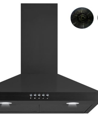 Winflo Convertible Wall-Mount Range Hood, Charcoal Filters, 30"
