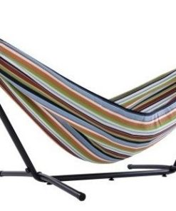 Vivere's Combo, Sunbrella Confetti Hammock With Stand, 9'