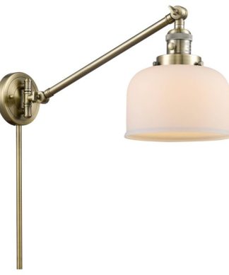1-Light 8" Swing Arm Antique Brass - Bulb Included
