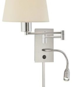 1 LIGHT SWING ARM WALL LAMP W/ LED READING LAMP by Minka George Kovacs P478-077