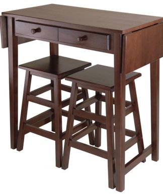 Winsome Mercer 3 Piece Rectangular Dining Set in Cappuccino