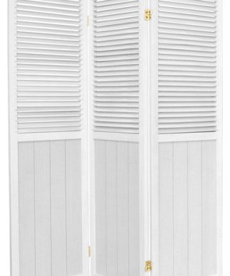 6' Tall Beadboard Divider, White, 3 Panels