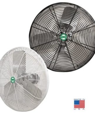 20" Heavy-Duty White Industrial Non-Oscillating Wall, Post Or Pipe Mount Fan
