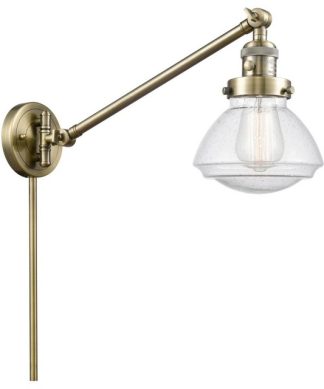 1-Light 8.75" Swing Arm Antique Brass - Bulb Included