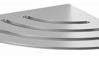 WS Bath Collections Roersa 5170 Roersa Wall Mounted Corner Shower - Brushed