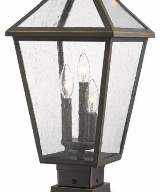 Z-Lite 579PHBS-SQPM-ORB Talbot - 21.5" 3 Light Outdoor Square Pier Mount