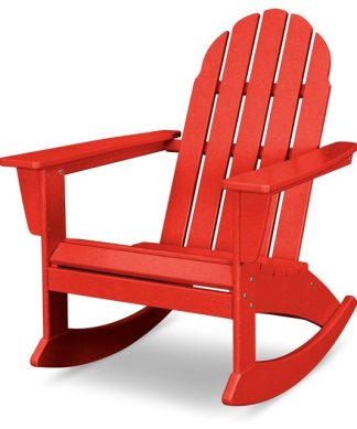 Vineyard Adirondack Rocking Chair, Sunset Red