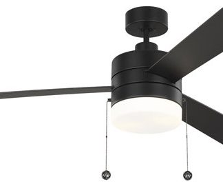 3SY52MBKD Syrus 52" Ceiling Fan, Midnight Black