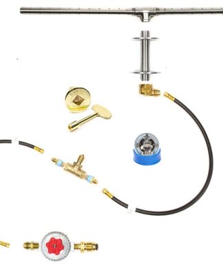 50" 3-Piece Trough Burner and Complete Deluxe In-Table Propane Fire Pit Kit