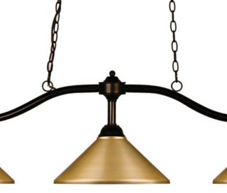 Z-Lite 147-MSG Chance 3 Light 50"W Billiard Multi Light Pendant - Bronze
