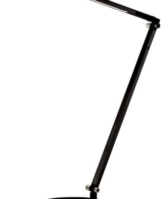 Z-Bar Solo Desk Lamp With 1-Piece Desk Clamp, Cool Light, Metallic Black