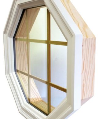 4 Season Large Town Light Poly Window Grille, Full 4-9/16" Jamb, White, Clear In