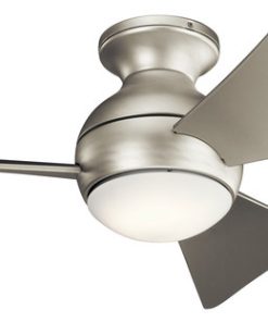 34" Sola Fan LED, Brushed Nickel/Silver Blade