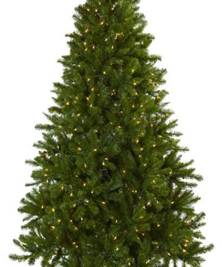 7.5' Windermere Christmas Tree With Clear Lights, Green