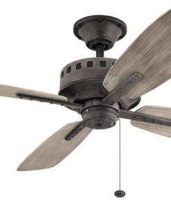 52" Eads Patio Fan, Weathered Zinc