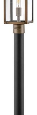 1 Light Medium Outdoor Post Top or Pier Mount Lantern Burnished Bronze