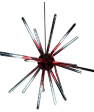 30" Animated Red & Pure White LED Star Burst