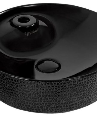 Whitehaus WH71306-F04 Round Basin w/ Embossed Exterior And Smooth Interior