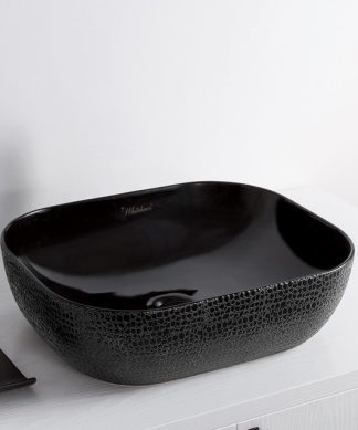 Whitehaus WH71333 Isabella Plus 18" Vitreous China Vessel - Black