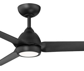 WAC Lighting Mocha 54" 3-Blade Ceiling Fan, LED, Remote, Matte Black