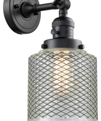 1-Light 6" Sconce Matte Black - Bulb Included - On-Off Switch