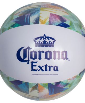 20" Corona Tropical Blue and Green Inflatable Beach Ball