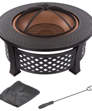 32"Round Metal Firepit by Pure Garden