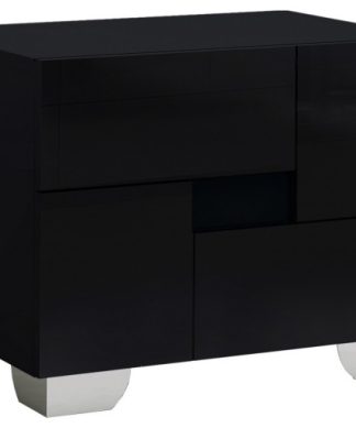 18" Superb Black High Gloss Nightstand