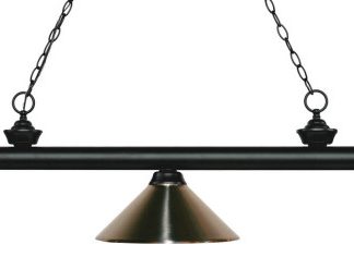 Z-Lite 200-3MB-MBN Three Light Billiard Light Riviera Matte Black