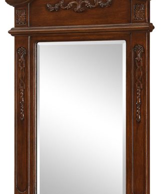 24"x36" Vanity Mirror, Brown, Brown