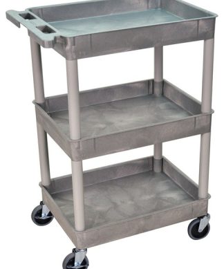 3 Shelf Gray Tub Cart