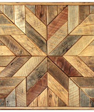 Wood Star Wall Art, Star Quilt Block, 25.5 X 25.5 Inches