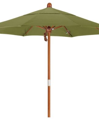 7.5 Foot Pacifica Fabric Marenti wood market umbrella with pulley
